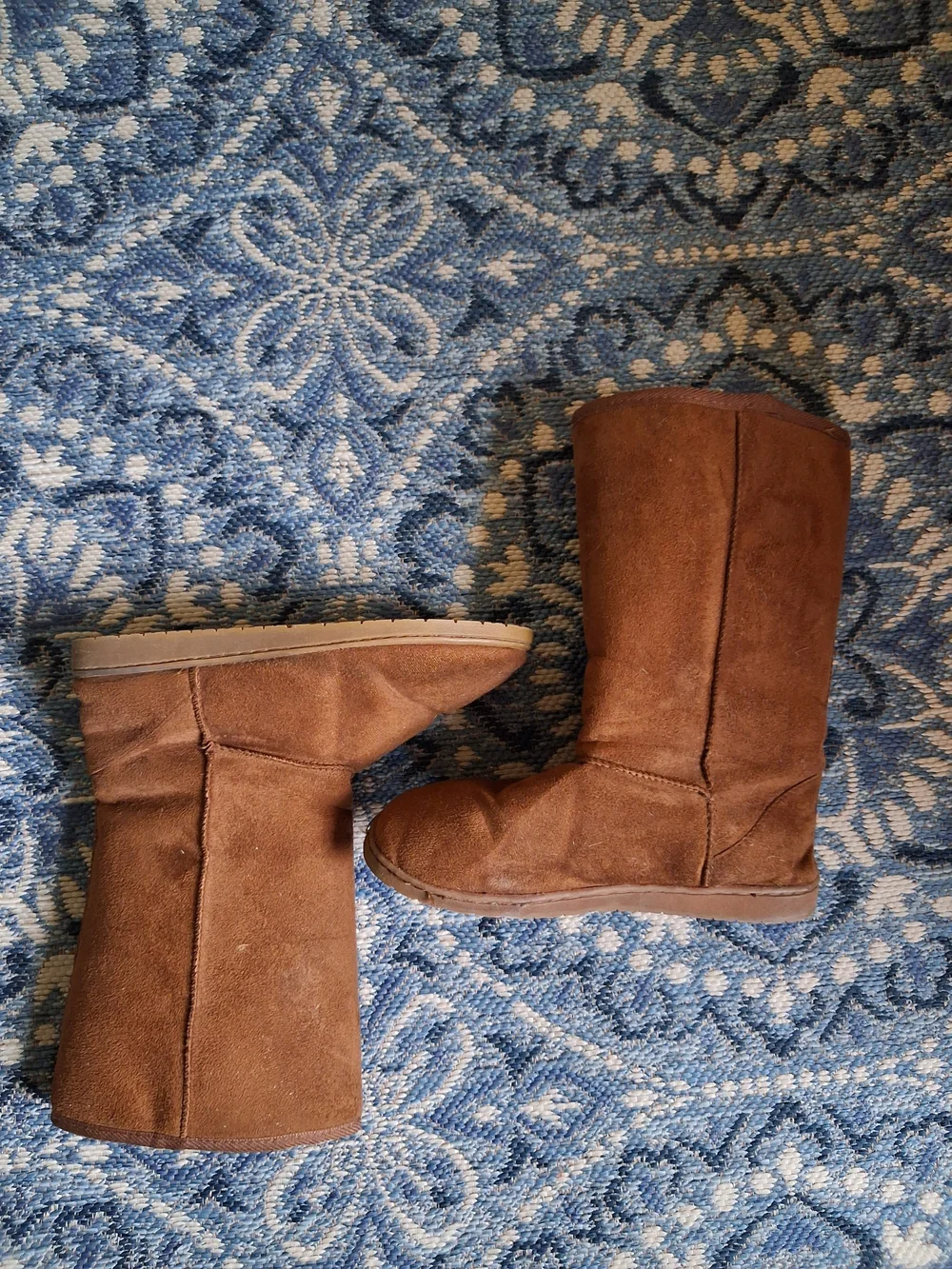 Women's Tall Suede Winter Boots in Brown